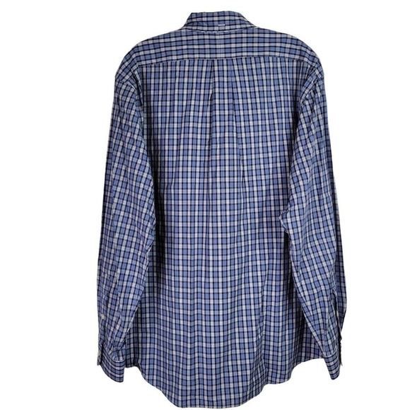 Polo Ralph Lauren Oxford Men's L Plaid LS Button Down Shirt Twill Blue - Picture 3 of 8